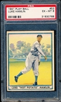 1941 Playball Baseball- #53 Luke Hamlin, Brooklyn Dodgers- PSA Ex-Mt 6 – Hi#