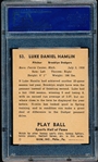 1941 Playball Baseball- #53 Luke Hamlin, Brooklyn Dodgers- PSA Ex-Mt 6 – Hi#