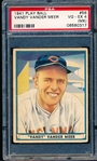 1941 Playball Baseball- #56 Johnny Vander Meer, Reds- PSA Vg-Ex 4 (MK)- Hi#