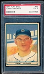 1941 Playball Baseball- #65 Tommy Bridges, Detroit- PSA Ex 5- Hi#