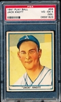 1941 Playball Baseball- #68 Jack Knott, Phil A’s- PSA Vg-Ex 4 (MK)- Hi#