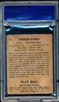 1941 Playball Baseball- #72 Lefty Gomez, Yankees- Hi#- PSA VG 3 (MK)