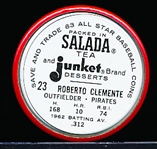 1963 Salada Metal Baseball Coin- #23 Roberto Clemente, Pirates