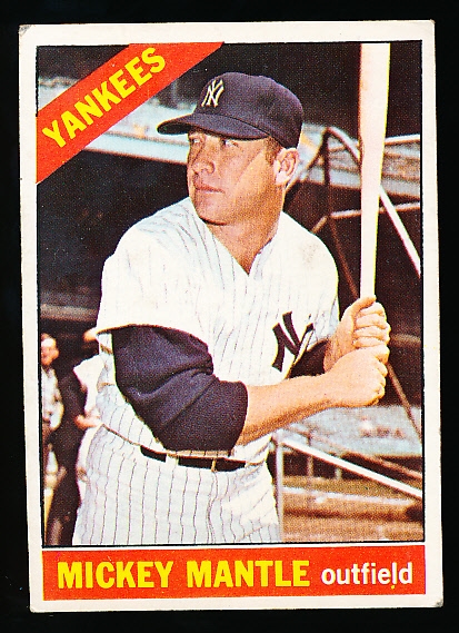 1966 Topps Baseball- #50 Mickey Mantle, Yankees