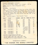 1964 Kahn’s Baseball- Frank Robinson, Reds