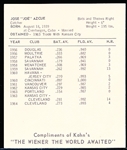 1965 Kahn’s Baseball- Joe Azcue, Cleveland