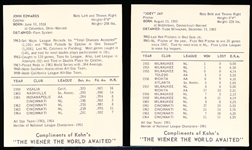 1965 Kahn’s Baseball- 2 Diff Cinc. Reds
