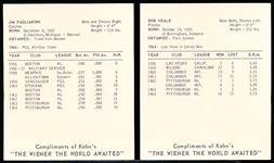 1965 Kahn’s Baseball- 2 Diff Pirates