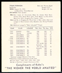 1965 Kahn’s Baseball- Frank Robinson, Reds