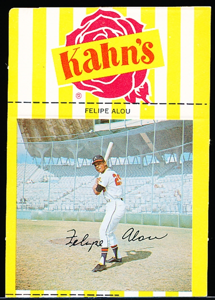 1966 Kahn’s Baseball with Tab- Felipe Alou, Atlanta Braves