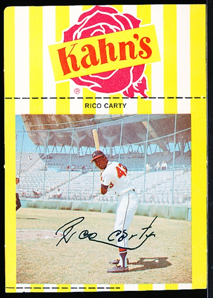 1967 Kahn’s Baseball with Tab- Rico Carty, Braves