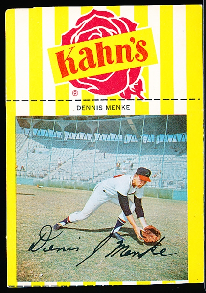 1967 Kahn’s Baseball with Tab- Dennis Menke, Braves