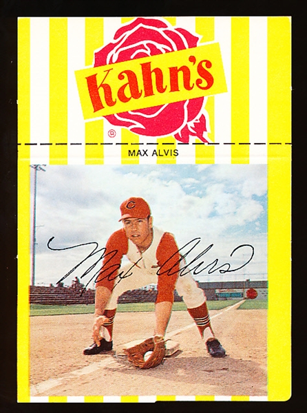 1968 Kahn’s Baseball with Tab- Max Alvis, Cleveland Indians