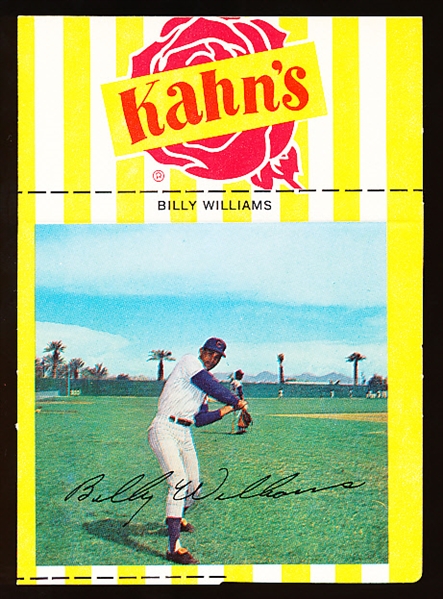 1968 Kahn’s Baseball with Tab- Billy Williams, Cubs