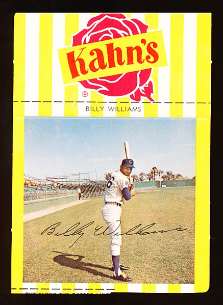 1969 Kahn’s Baseball with Tab- Billy Williams, Cubs