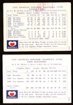 1960 Morrell Meats Dodgers Bb- 2 Diff
