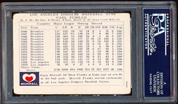 1960 Morrell Meats Bb- Carl Furillo, Dodgers- PSA Fair 1.5