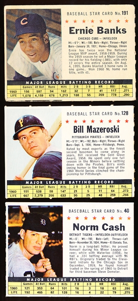 1961 Post Cereal Bb- 3 Diff- Company Issues