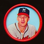 1963 Salada Metal Bb Coin- #8 Warren Spahn, Braves