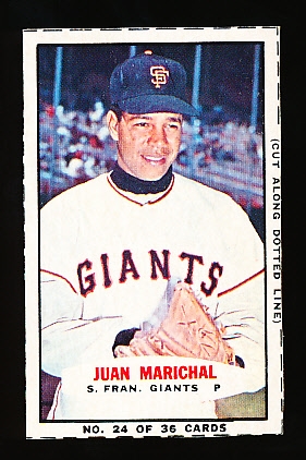 1965 Bazooka Baseball- #24 Juan Marichal, Giants