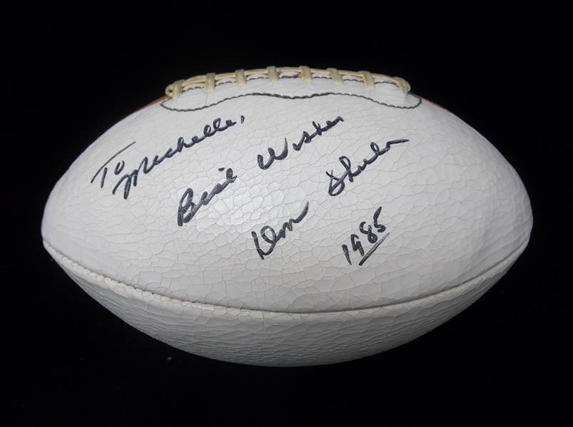 Don Shula Autographed Spalding Autograph Three White Panel Football