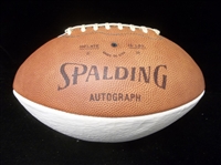 Don Shula Autographed Spalding Autograph Three White Panel Football