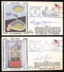 Autographed by 3 Diff.- October 10-17, 1978 Gateway Cachet MLB- Bucky Dent, Reggie Jackson, Reggie Smith- 1978 World Series- 75th Anniversary Set of 6 Cachets MLB