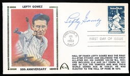 Autographed July 6, 1983 Gateway Cachet MLB- Lefty Gomez- 50th Anniversary of the 1st All-Star Game