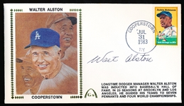 Autographed July 31, 1983 Gateway Cachet MLB- Walter Alston- BB HOF Induction