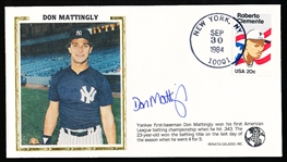 Autographed September 30, 1984 Renato Galasso, Inc. Cachet MLB- Don Mattingly- 1st AL Batting Title