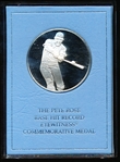 1985 Franklin Mint MLB Sterling Silver Pete Rose “Eyewitness Commemorative Medal”