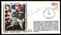 Autographed August 25, 1987 Gateway Cachet MLB- Paul Molitor- 39 Game Hitting Streak