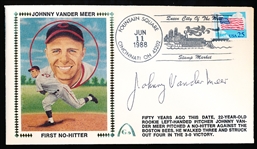 Autographed June 11, 1988 Gateway Cachet MLB- Johnny Vander Meer- 50th Anniversary of his 1st No-Hitter