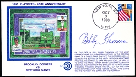 Autographed October 3, 1996 Bull’s Eye Cachet MLB-#19/450- Bobby Thomson- 1951 Playoffs-45th Anniversary