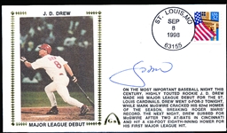Autographed September 8, 1998 Gateway Cachet MLB- J. D. Drew- Major League Debut