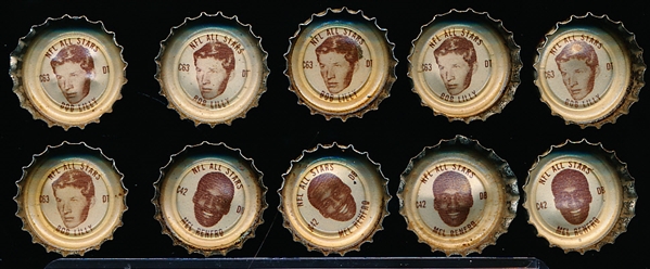 1965 Coca-Cola NFL Caps- 10 Asst. Dallas Cowboys All-Stars