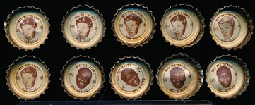1965 Coca-Cola NFL Caps- 10 Asst. Dallas Cowboys All-Stars