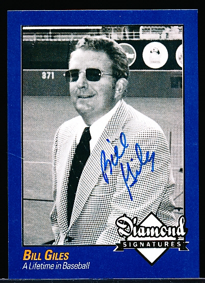 2009 Philadelphia A’s Historical Society “Diamond Signatures” Bsbl.- Bill Giles, Phillies- set #87/125.