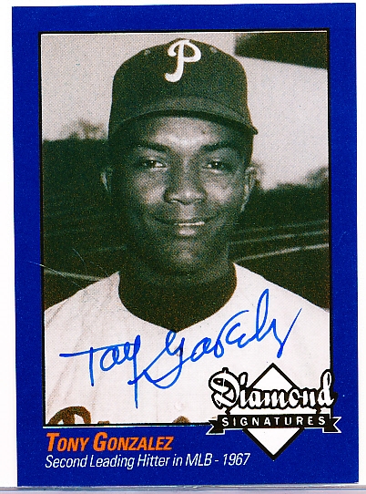 2009 Philadelphia A’s Historical Society “Diamond Signatures” Bsbl.- Tony Gonzalez, Phillies- set #87/125.