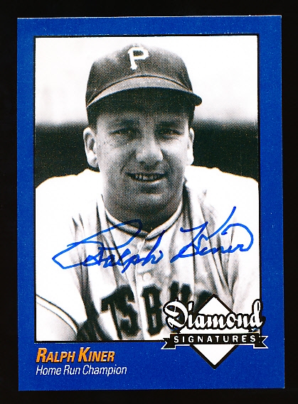 2009 Philadelphia A’s Historical Society “Diamond Signatures” Bsbl.- Ralph Kiner, Pirates- set #87/125.