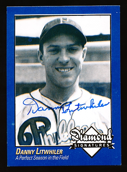 2009 Philadelphia A’s Historical Society “Diamond Signatures” Bsbl.- Danny Litwhiler, Phillies- set #87/125.