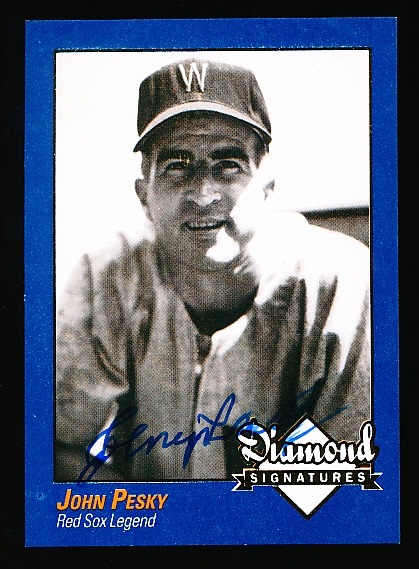 2009 Philadelphia A’s Historical Society “Diamond Signatures” Bsbl.- Johnny Pesky, Senators- set #87/125.