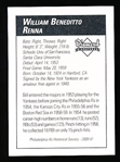 2009 Philadelphia A’s Historical Society “Diamond Signatures” Bsbl.- Bill Renna, A’s- set #87/125.