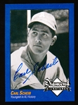 2009 Philadelphia A’s Historical Society “Diamond Signatures” Bsbl.- Carl Scheib, A’s- set #87/125.