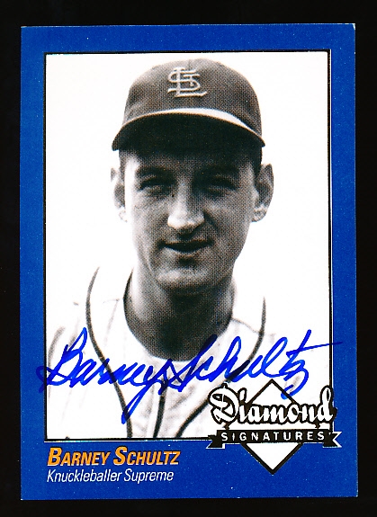 2009 Philadelphia A’s Historical Society “Diamond Signatures” Bsbl.- Barney Schultz, Cardinals- set #87/125.