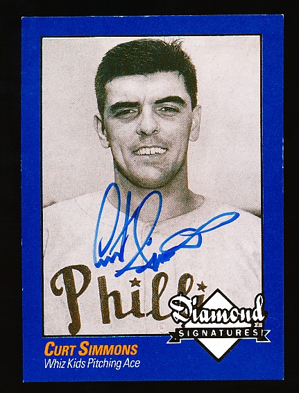 2009 Philadelphia A’s Historical Society “Diamond Signatures” Bsbl.- Curt Simmons, Phillies-  set #87/125.