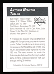2009 Philadelphia A’s Historical Society “Diamond Signatures” Bsbl.- Tony Taylor, Phillies- set #87/125.