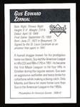 2009 Philadelphia A’s Historical Society “Diamond Signatures” Bsbl.- Gus Zernial, A’s- set #87/125.