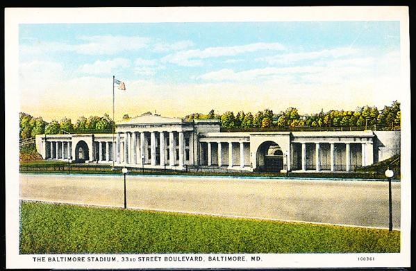 I. & M. Ottenheimer (Baltimore, MD.) “100361- The Baltimore Stadium, 33rd Street Boulevard, Baltimore, MD.” Pre-Linen Postcard
