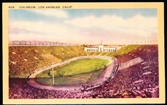 Longshaw Card Co. (L.A., CA.) “609- Coliseum, Los Angeles, Calif.” Linen Postcard
